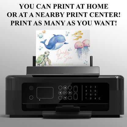 Oneder the Sea Birthday Invitation Template - CreativeRino