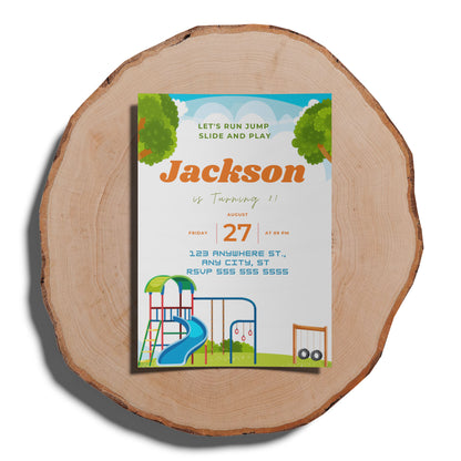 Playground Birthday Invitation Template - CreativeRino