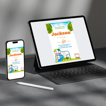 Playground Birthday Invitation Template - CreativeRino