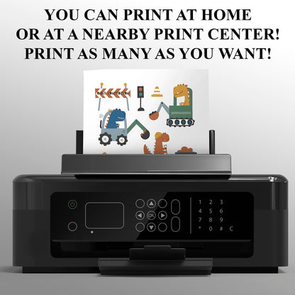 Construction Dinosaur Birthday Invitation Template - CreativeRino