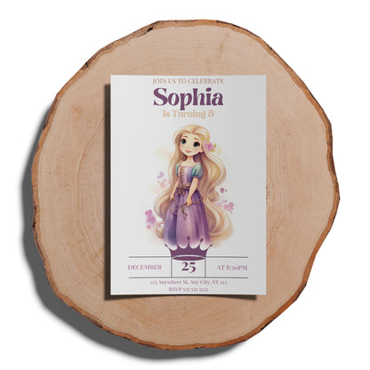 Princess Birthday Invitation Template - CreativeRino