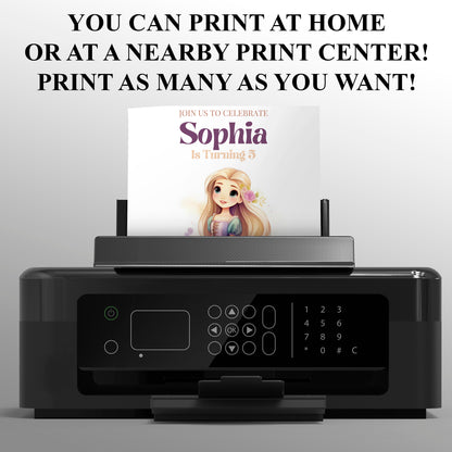 Princess Birthday Invitation Template - CreativeRino