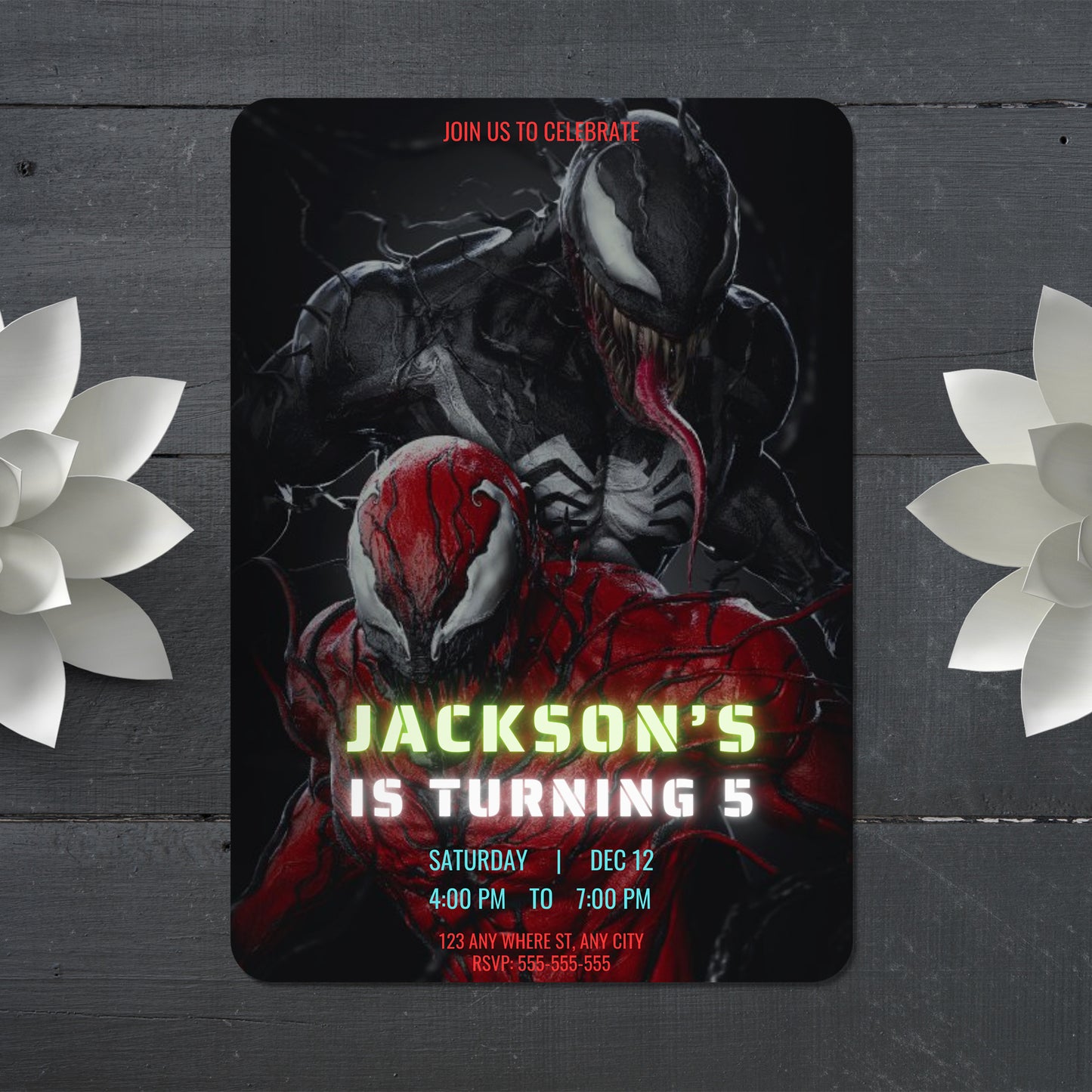 Venom The Last Dance Birthday Invitation Template - CreativeRino