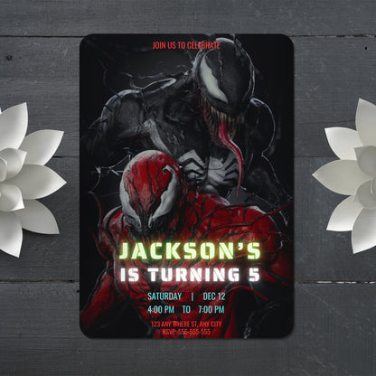 Venom The Last Dance Birthday Invitation Template - CreativeRino