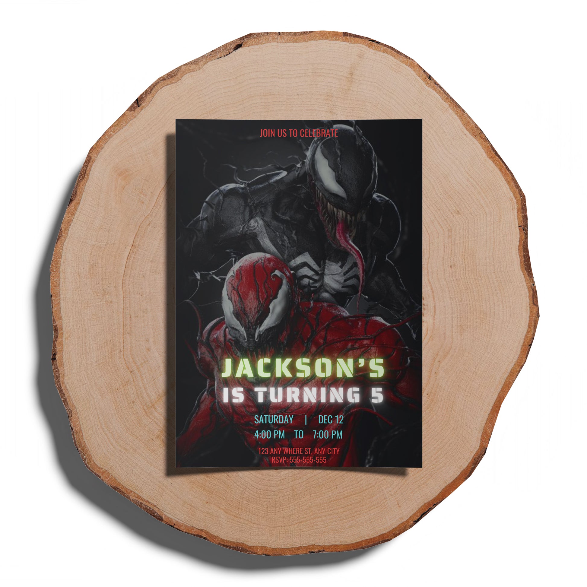 Venom The Last Dance Birthday Invitation Template - CreativeRino