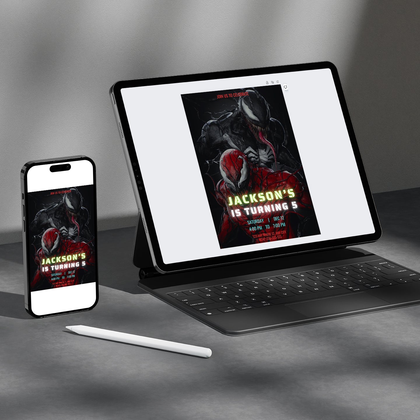 Venom The Last Dance Birthday Invitation Template - CreativeRino