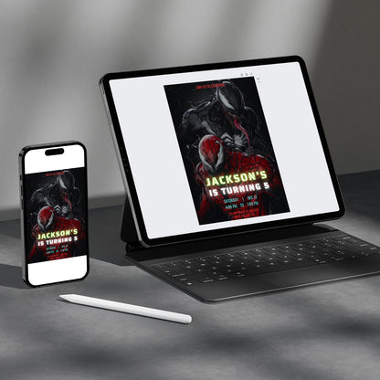 Venom The Last Dance Birthday Invitation Template - CreativeRino
