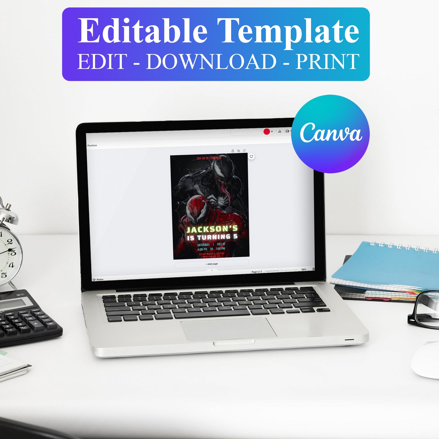 Venom The Last Dance Birthday Invitation Template - CreativeRino