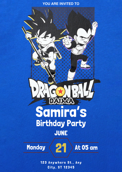 Dragonball Daima Birthday Invitation Template - CreativeRino
