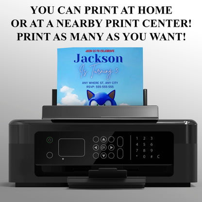 Sonic Birthday Invitation Template - CreativeRino
