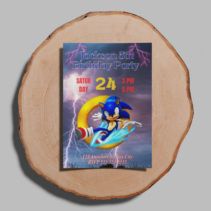 Sonic the Hedgehog Birthday Invitation Template - CreativeRino