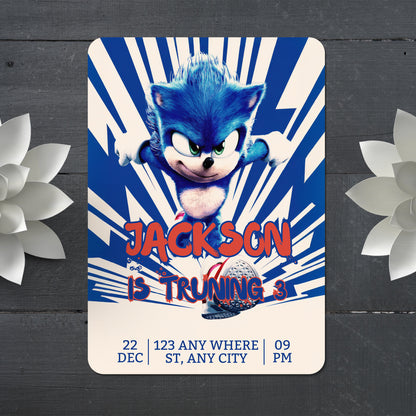 Sonic the Hedgehog Birthday Invitation Template - CreativeRino