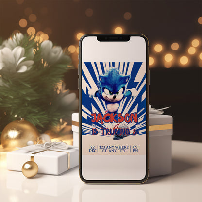 Sonic the Hedgehog Birthday Invitation Template - CreativeRino