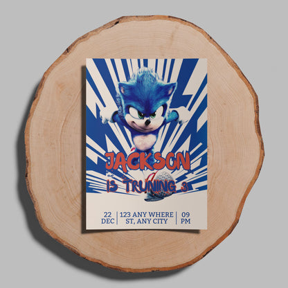 Sonic the Hedgehog Birthday Invitation Template - CreativeRino