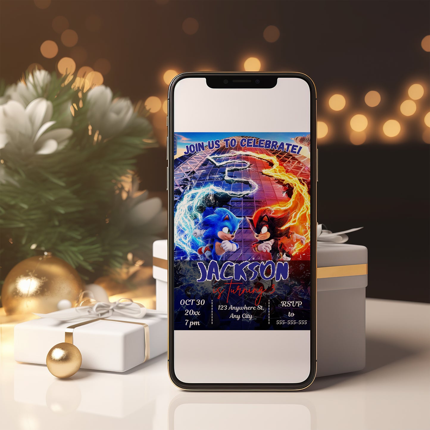 Sonic the Hedgehog Birthday Invitation Template - CreativeRino