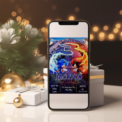 Sonic the Hedgehog Birthday Invitation Template - CreativeRino