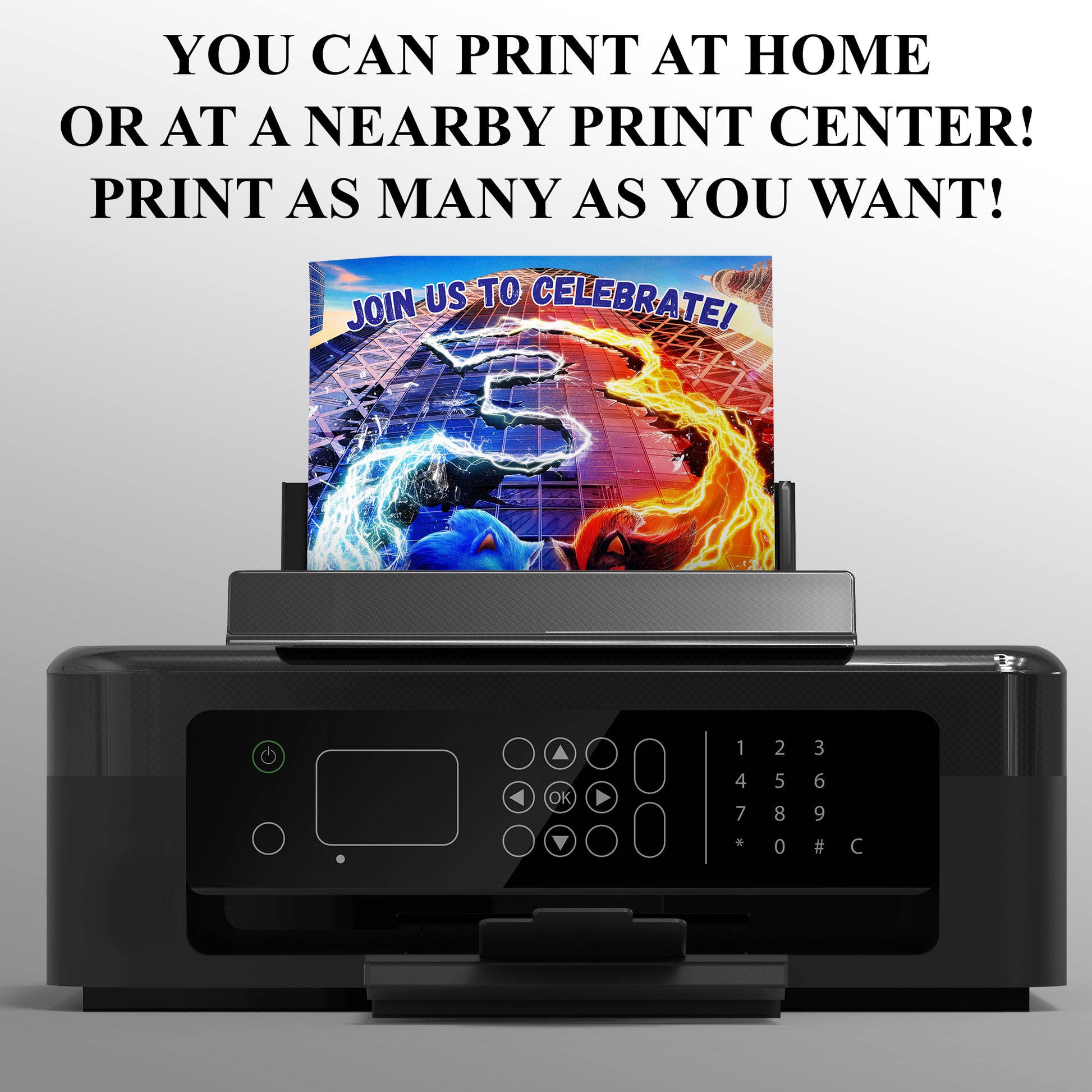 Sonic the Hedgehog Birthday Invitation Template - CreativeRino