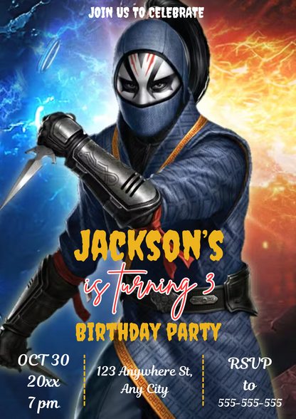 Shang-Chi and The Legend of The Ten Rings Birthday Invitation Template - CreativeRino