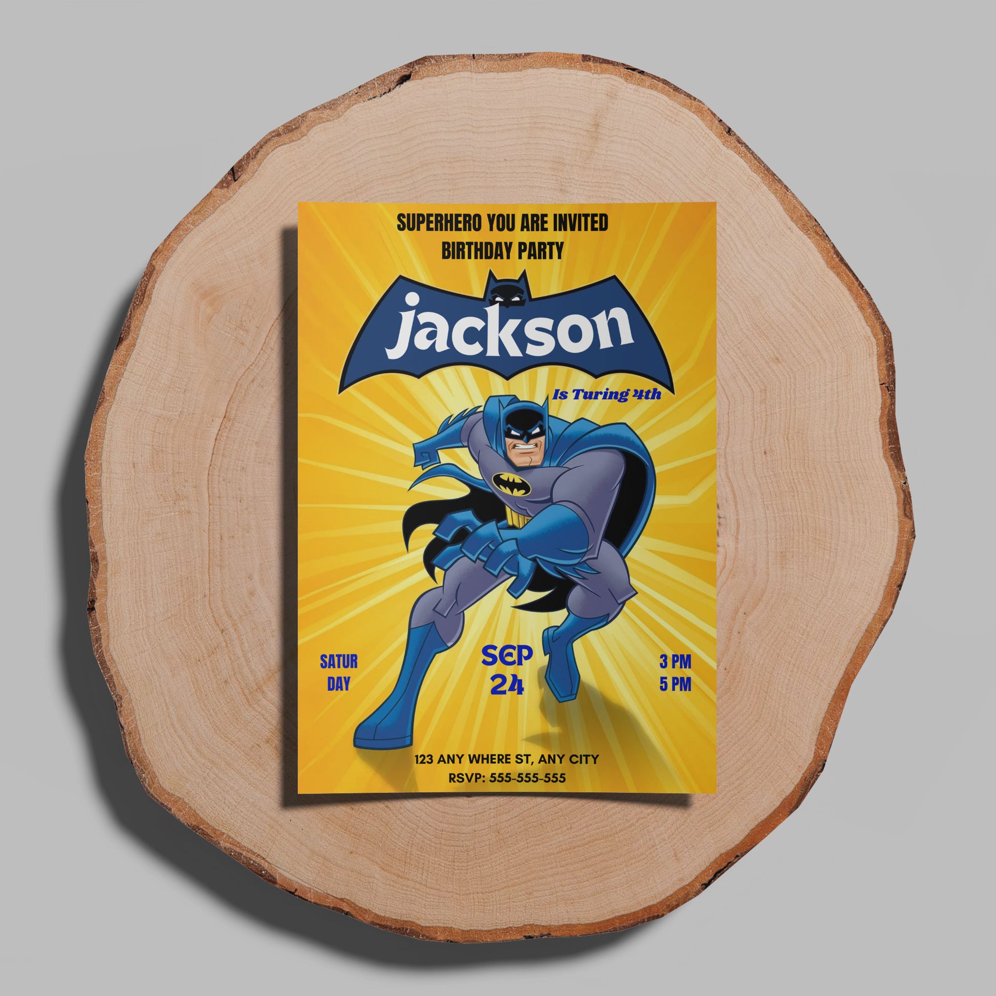 Batman Birthday Invitation Template - CreativeRino