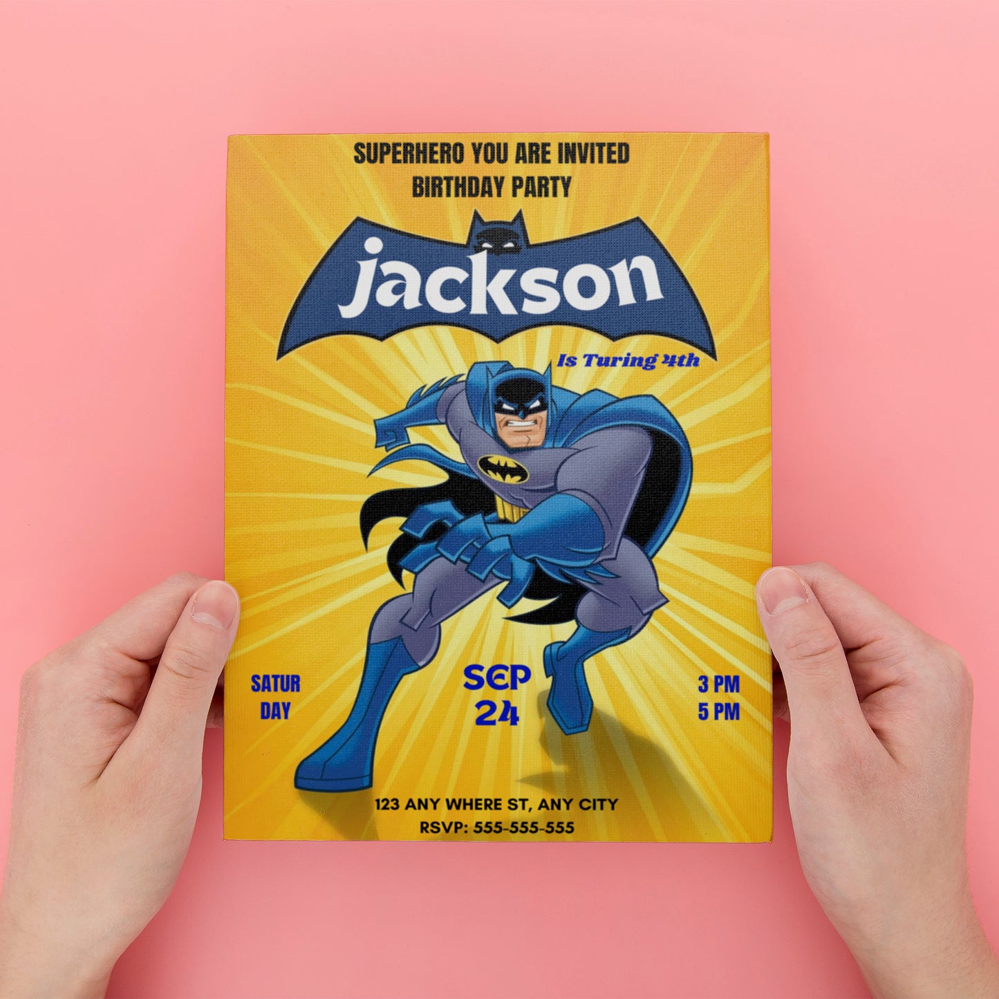 Batman Birthday Invitation Template - CreativeRino