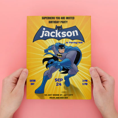 Batman Birthday Invitation Template - CreativeRino