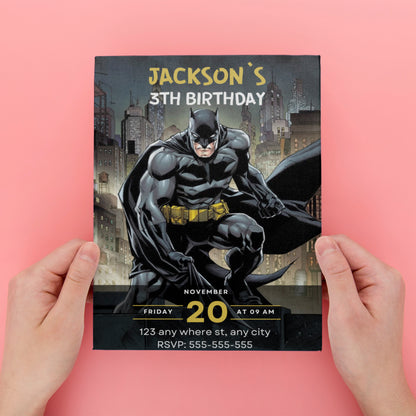 Batman Birthday Invitation Template - CreativeRino