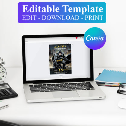 Batman Birthday Invitation Template - CreativeRino