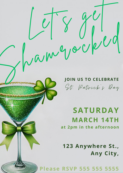 St. Patrick's Party Invitation Template - CreativeRino