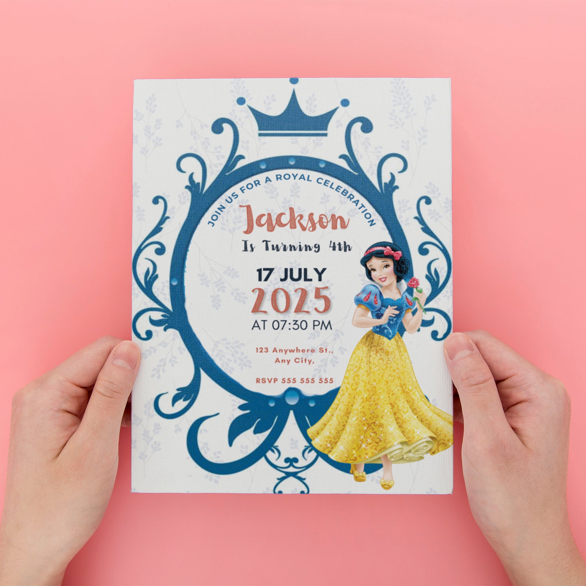 Snow White Birthday Invitation Template - CreativeRino