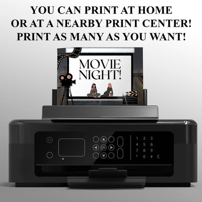 Movie Night Birthday Invitation Template - CreativeRino