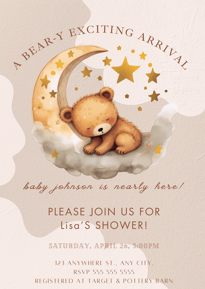 Baby Shower Invitation Template - CreativeRino