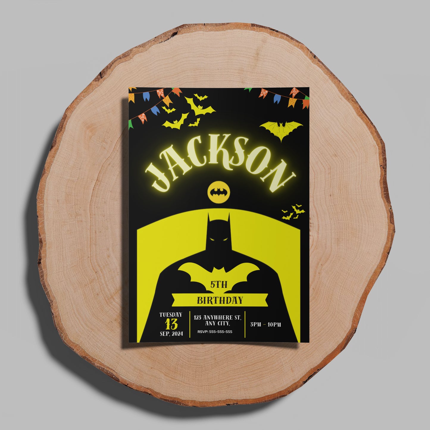 Batman Birthday Invitation Template - CreativeRino