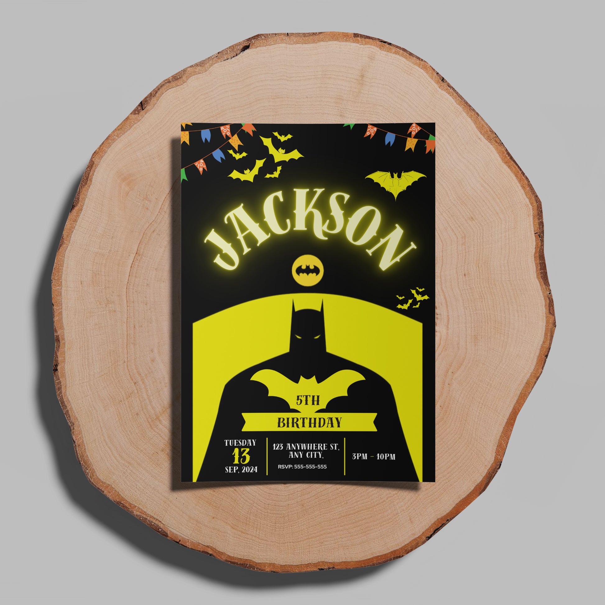 Batman Birthday Invitation Template - CreativeRino