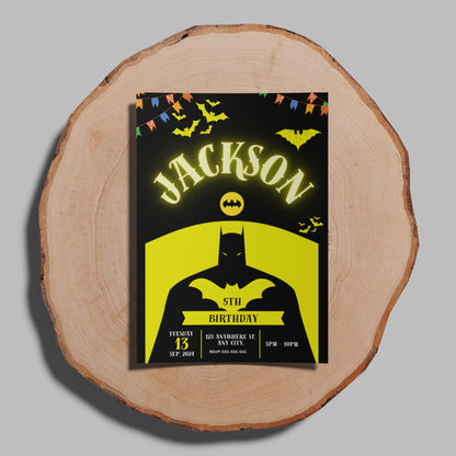 Batman Birthday Invitation Template - CreativeRino