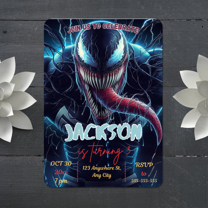 Venom The Last Dance Birthday Invitation Template - CreativeRino