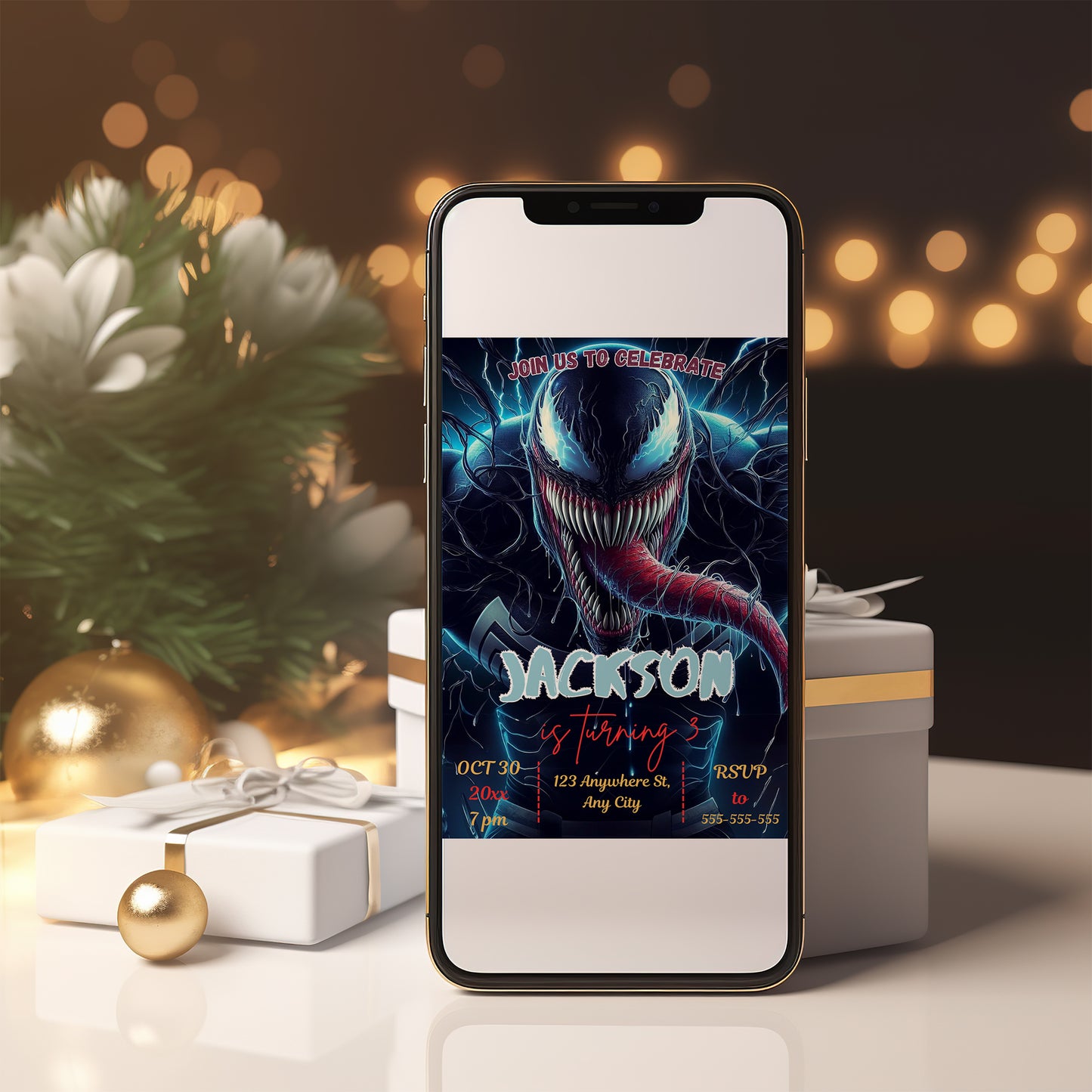 Venom The Last Dance Birthday Invitation Template