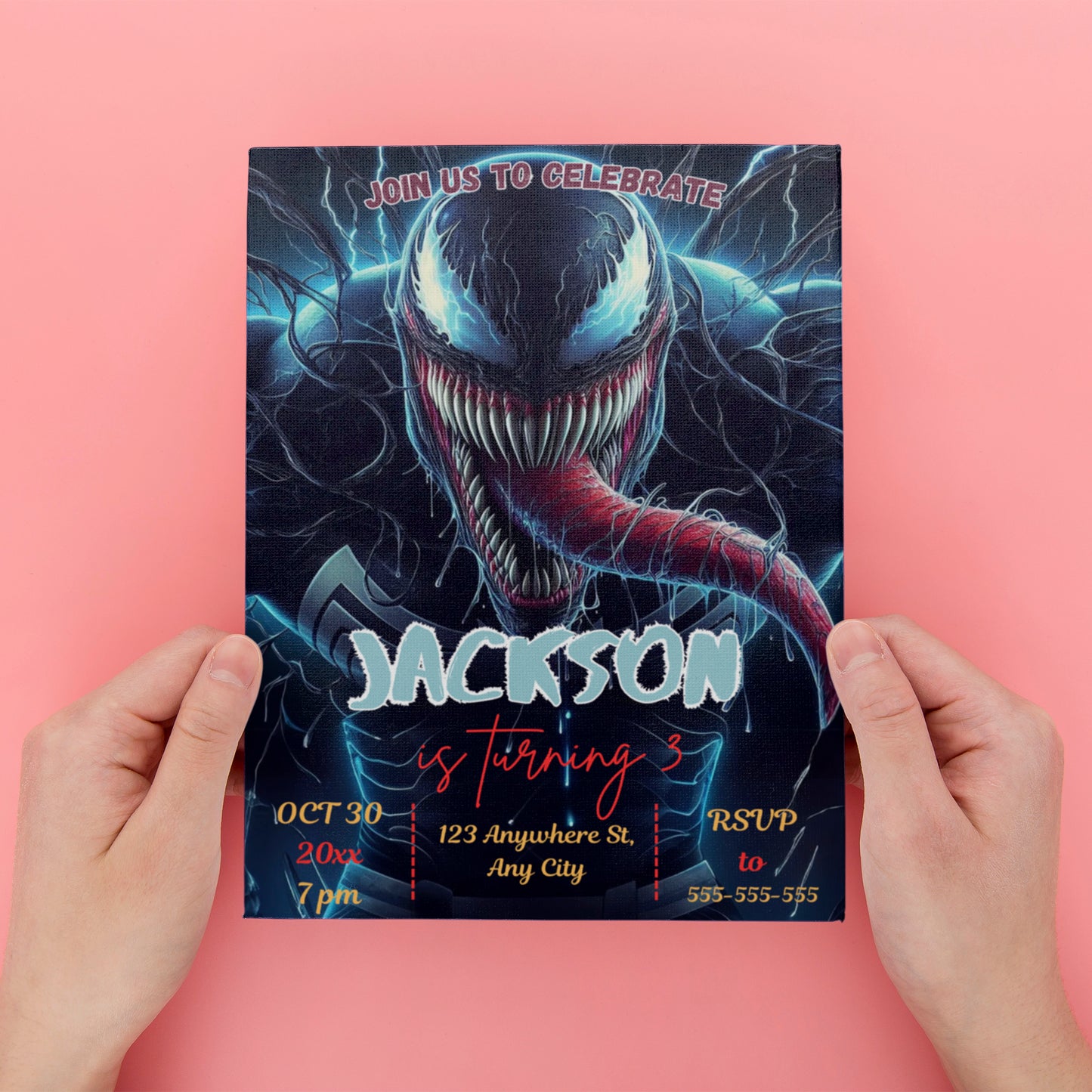 Venom The Last Dance Birthday Invitation Template