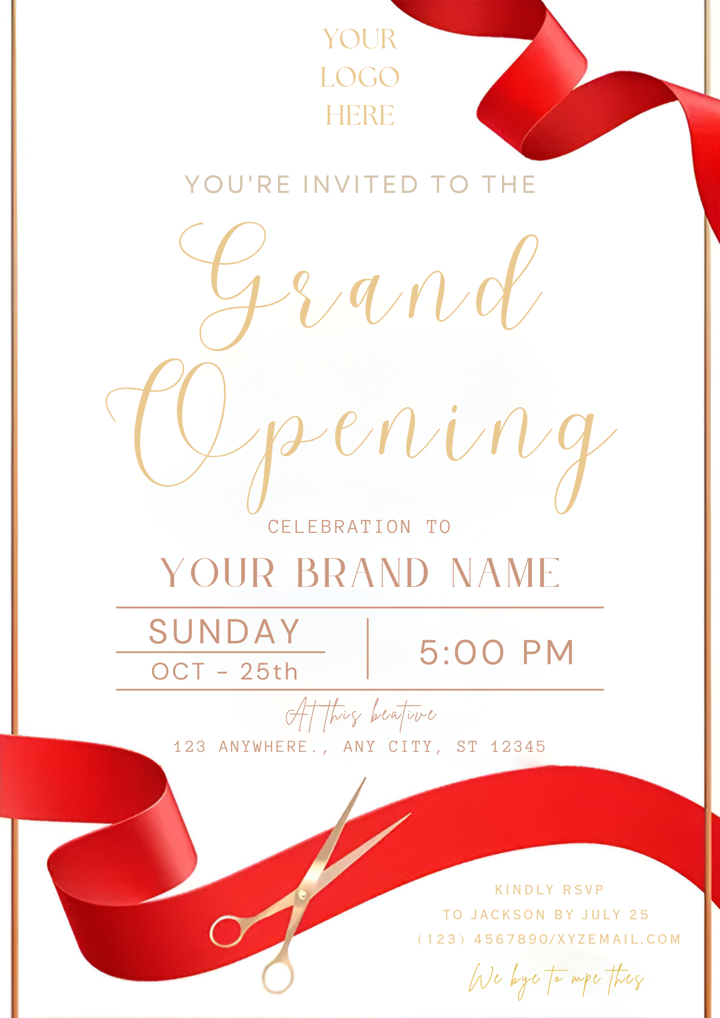 Grand Opening Invitation Template - CreativeRino