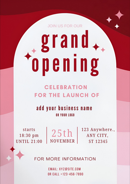 Grand Opening Party Invitation Template - CreativeRino