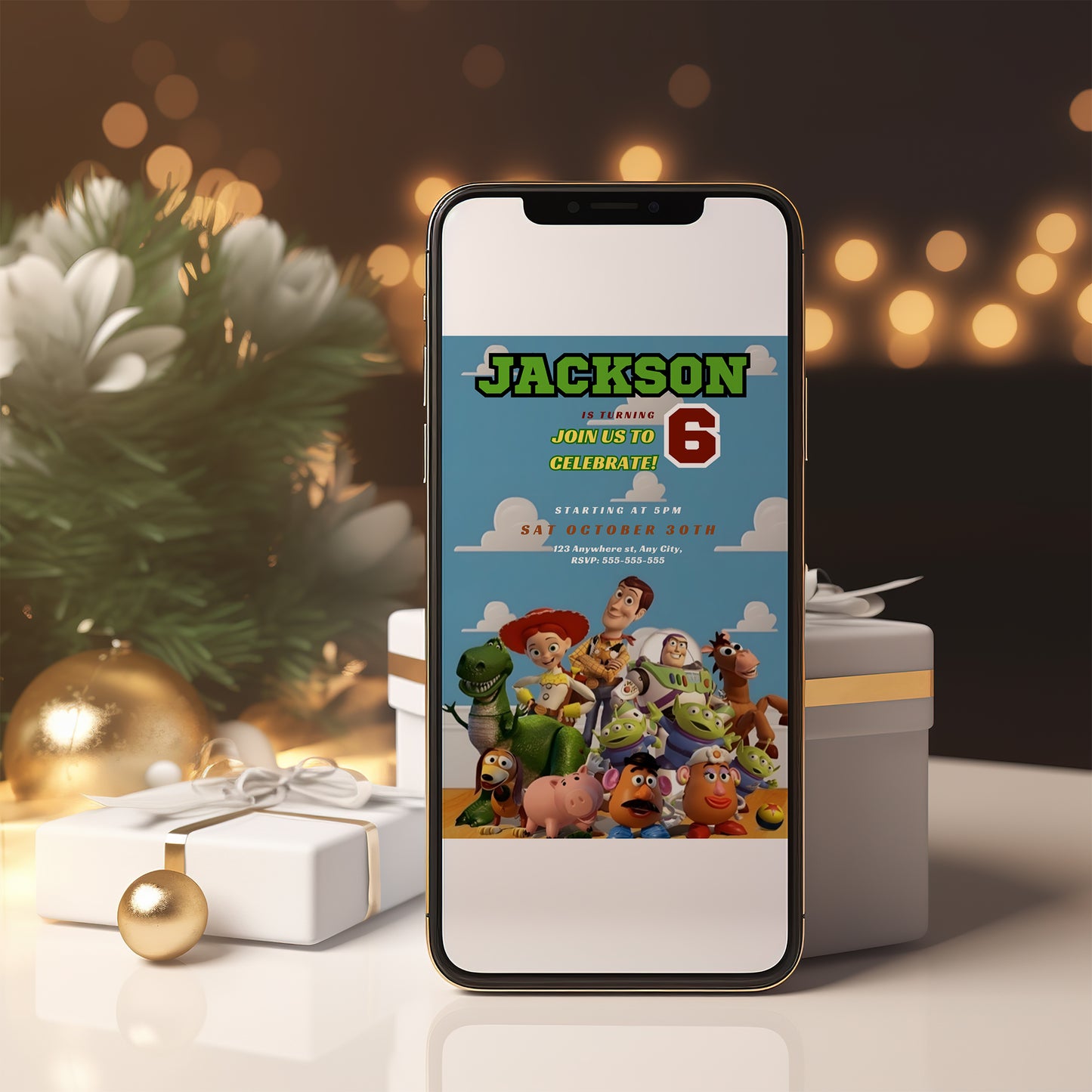 Toy Story Birthday Invitation Template - CreativeRino