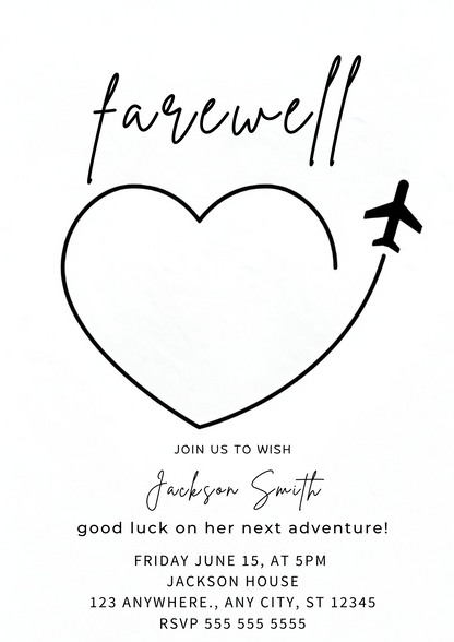 Going Away Farewell Party Invitation Template - CreativeRino