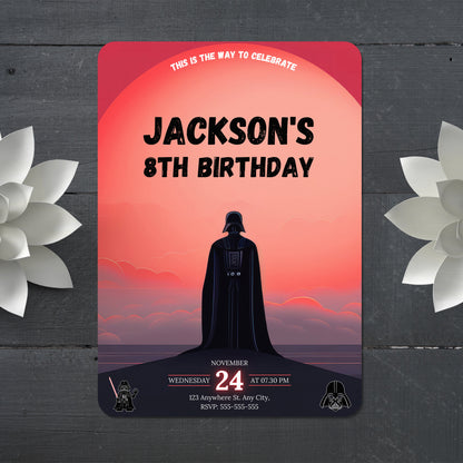 Star Wars Birthday Invitation Template - CreativeRino