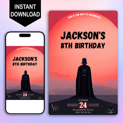 Star Wars Birthday Invitation Template - CreativeRino