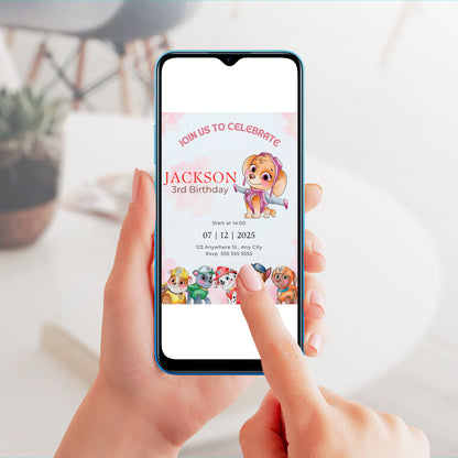 Editable Paw Patrol Birthday Party Template - CreativeRino