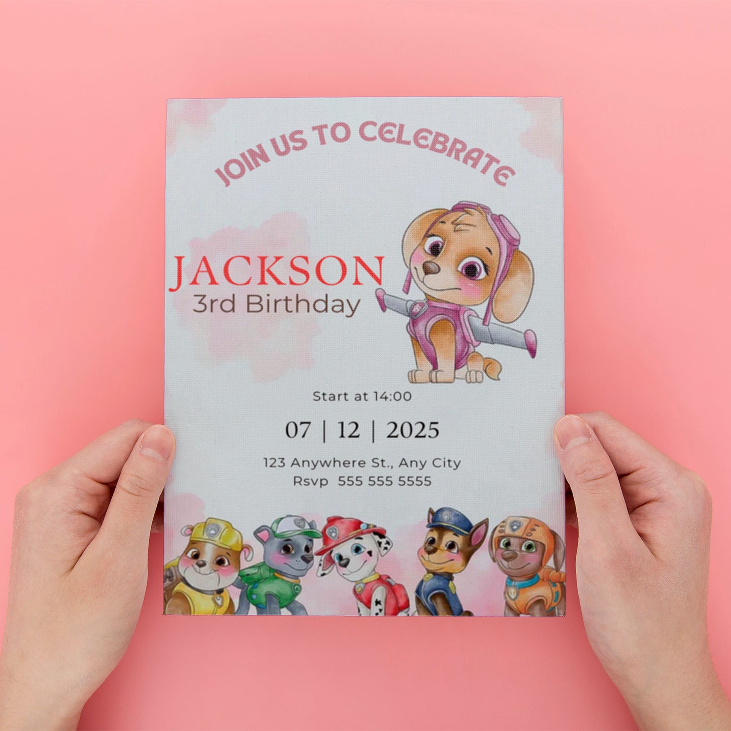 Editable Paw Patrol Birthday Party Template - CreativeRino