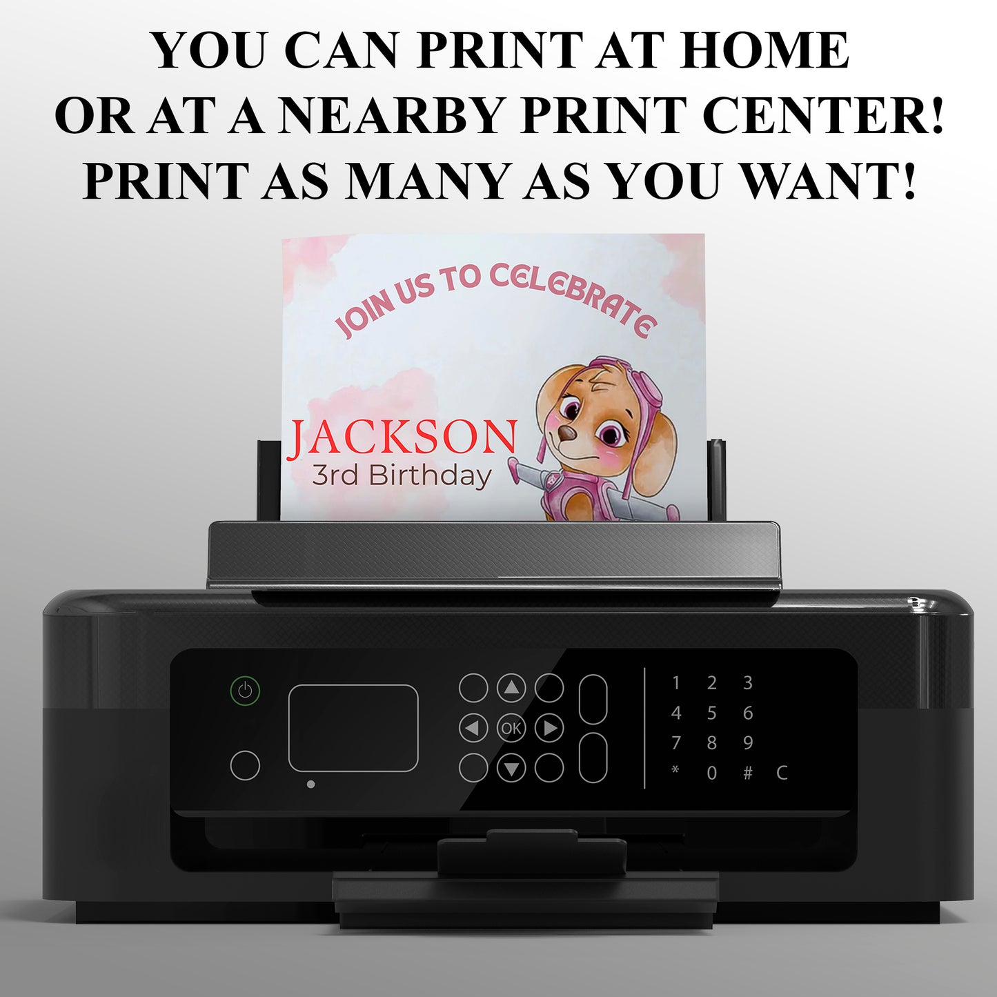 Editable Paw Patrol Birthday Party Template - CreativeRino