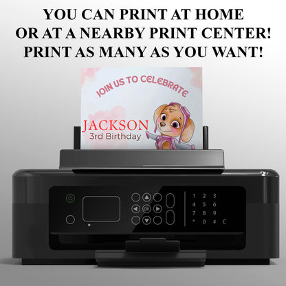 Editable Paw Patrol Birthday Party Template - CreativeRino