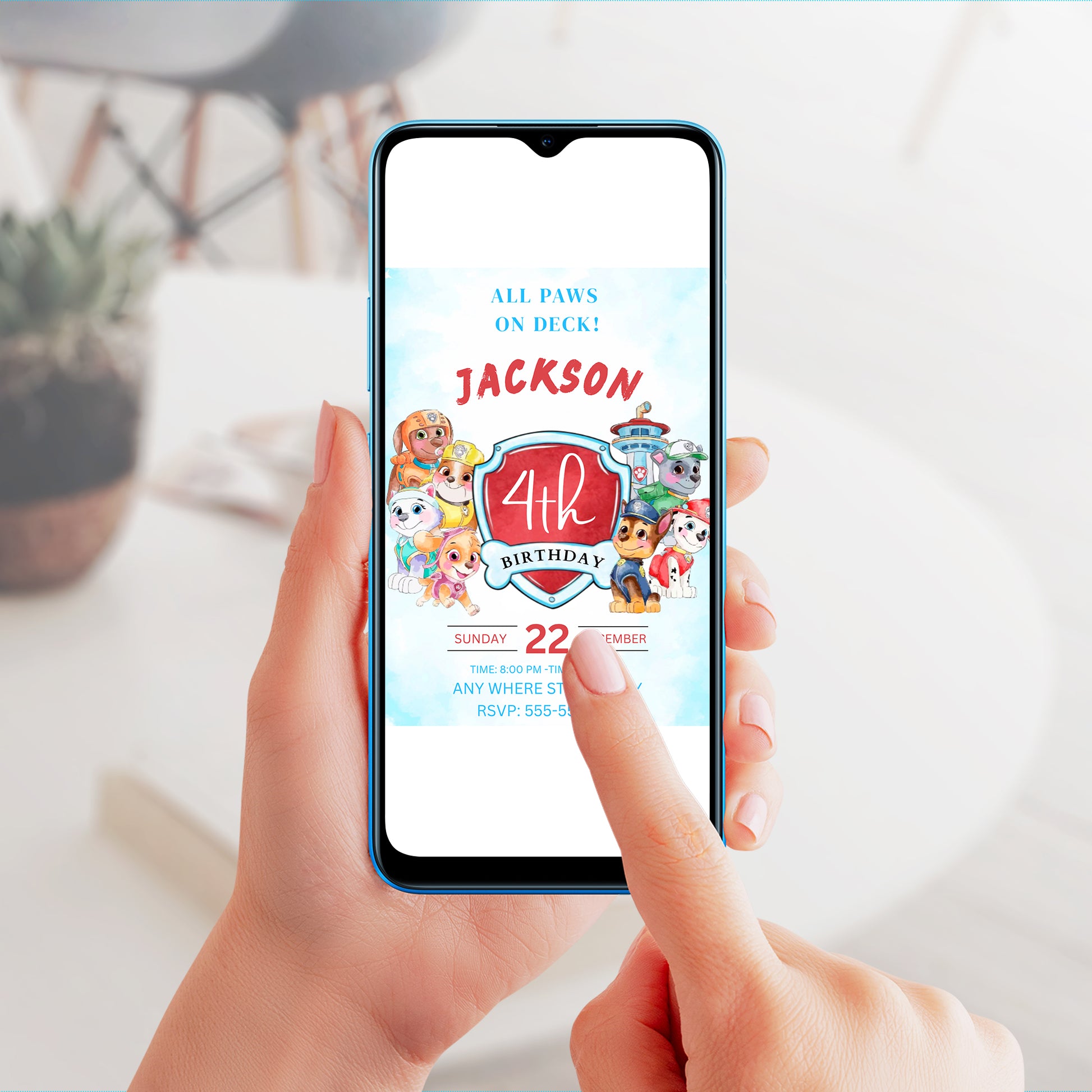 Paw Patrol Party Invite – Instant Download - CreativeRino