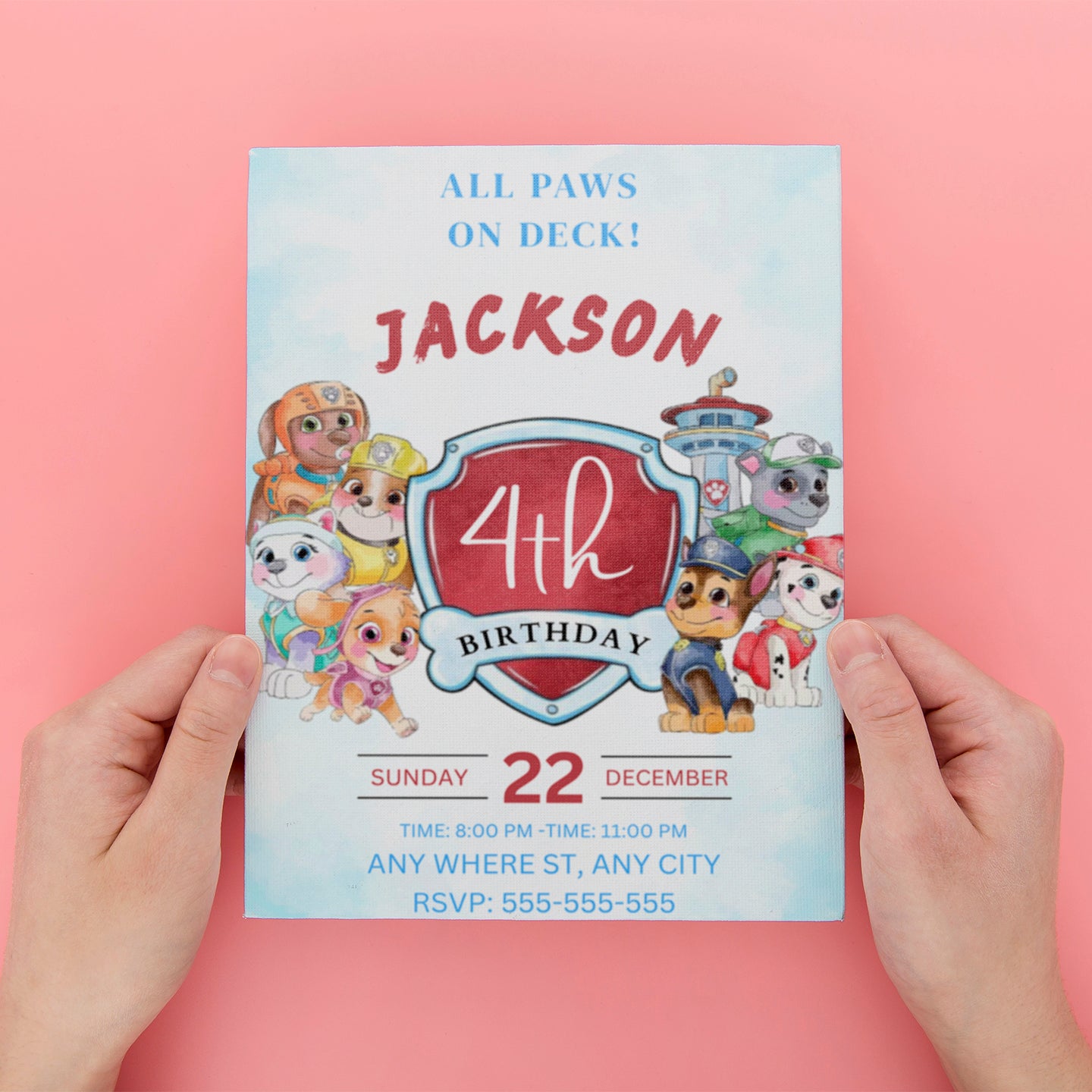 Paw Patrol Party Invite – Instant Download - CreativeRino