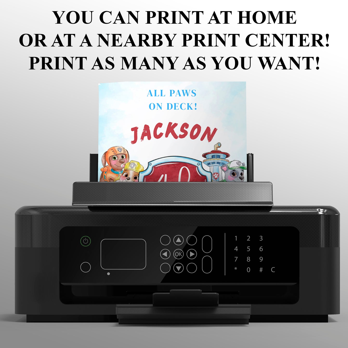 Paw Patrol Party Invite – Instant Download - CreativeRino